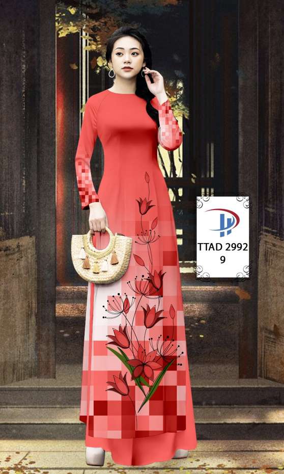 Vải Áo Dài Hoa In 3D AD TTAD2992 68